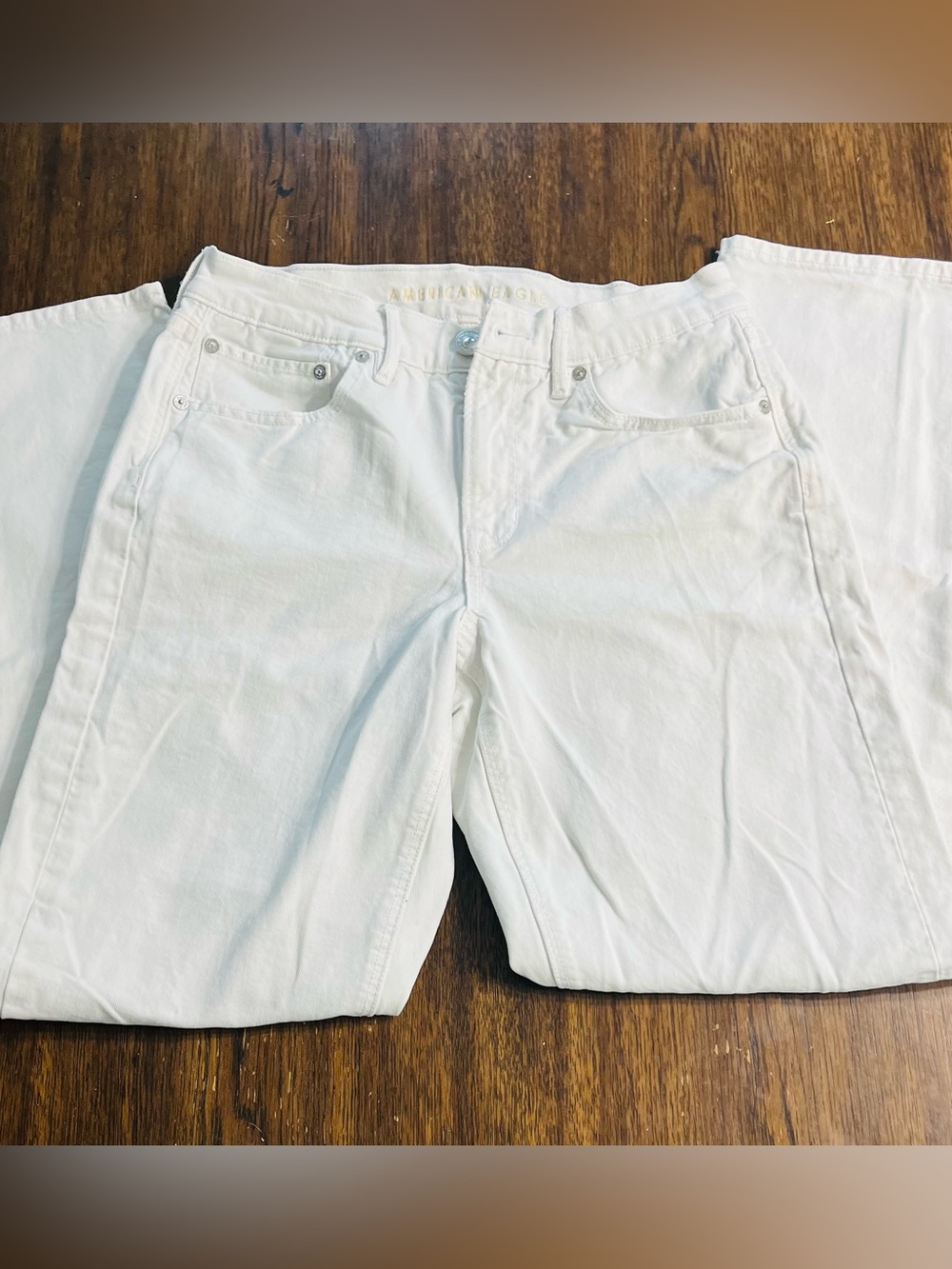 American Eagle ’90s Straight Leg Jeans – White High Rise – Women’s Size 6